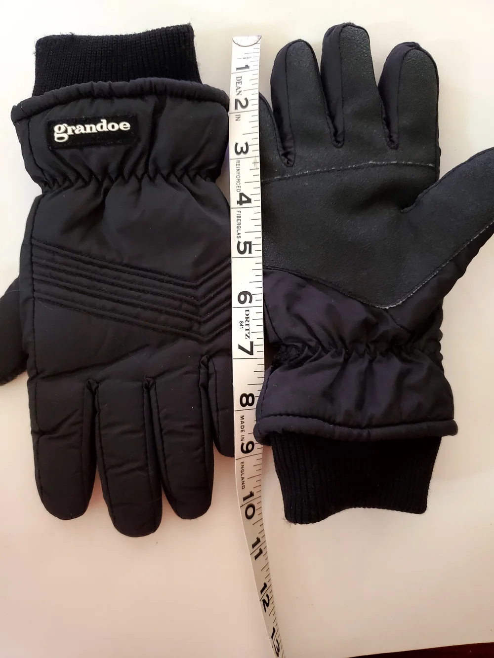 Grandoe Vapor Barrier Black Insulated Textured Winter Ski  Snow Gloves, W Medium